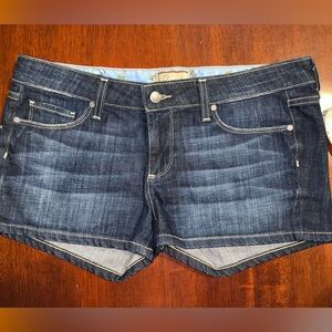 Paige Premium Denim Dark Wash Jean Shorts Size 30